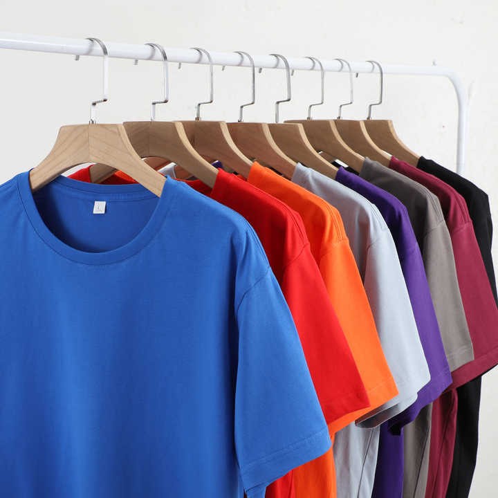 Wholesale High Quality Custom Your Brand Logo Heavy Weight 100% Cotton Blank Men T Shirt Plain Casual Men's T-shirts