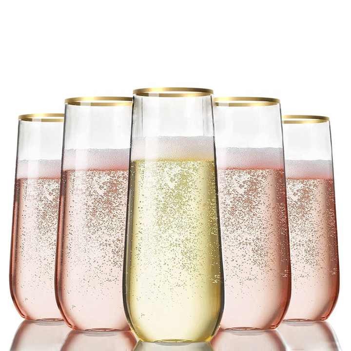 Popular Reusable Plastic Wine Glasses Whiskey Beer Juice Cup Multiple Styles of PET Cups to Choose From